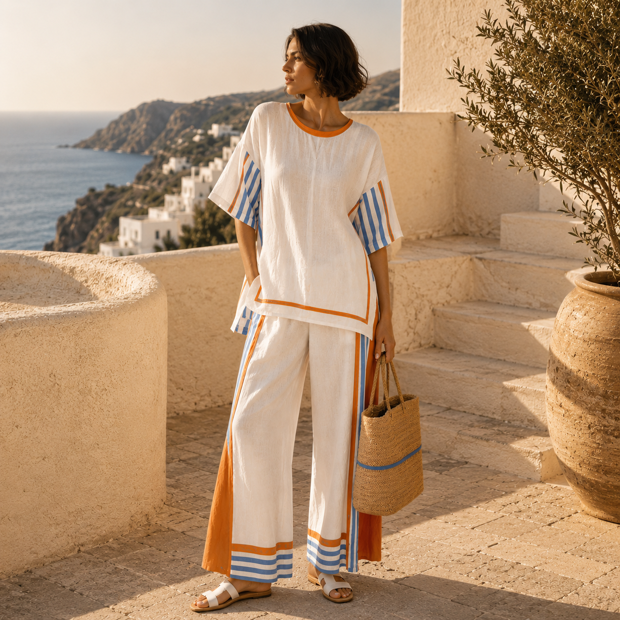 Wide-Leg Trousers & Relaxed Top