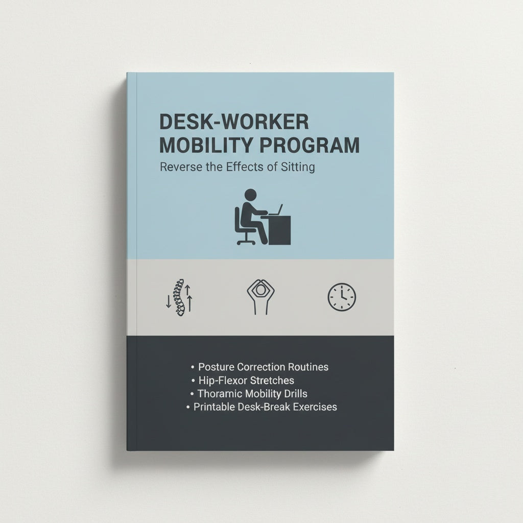 Book titled 'Desk-Worker Mobility Program' on a light gray background