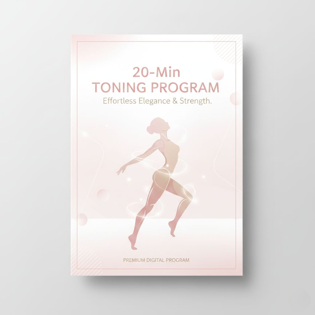 20-Min Toning Program book with a woman's silhouette on a light background
